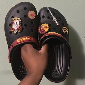 CROCS Black and Red Gryffindor Clogs